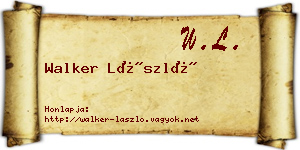 Walker László névjegykártya